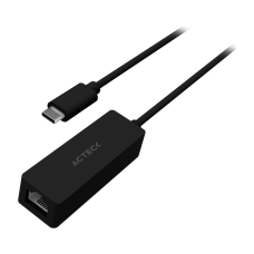 Adaptador de Red, Acteck, AC-937085, USB C a RJ45, Gigabit, Negro