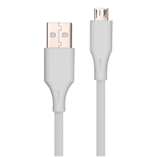 Cable USB, Vorago, CAB-M01W, USB A a Micro USB B, 1 m, Blanco