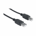 MANHATTAN - Cable USB 2.0, Manhattan, 306218, USB A a USB B, 90 cm, Negro