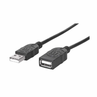 Cable USB, Manhattan, 308519, Extensión, USB A, 1 m, Negro