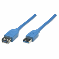 Cable USB 3.2, Manhattan, 322447, Extensión, USB A, 3 m, Azul
