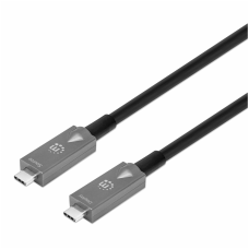 Cable USB 3.2, Manhattan, 356428, USB C, Fibra Óptica, 10 m, 