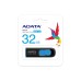 ADATA - Memoria USB 3.0, Adata, AUV128-32G-RBE, 32 GB, Retráctil, Negro-Azul