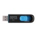 ADATA - Memoria USB 3.0, Adata, AUV128-64G-RBE, 64 GB, Retractil, Negro-Azul