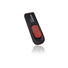 Memoria USB 2.0, Adata, AC008-64G-RKD, 64GB, Retráctil, Negro-Rojo