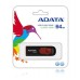 ADATA - Memoria USB 2.0, Adata, AC008-64G-RKD, 64GB, Retráctil, Negro-Rojo