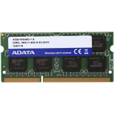 Memoria RAM, ADATA, ADDS1600W8G11-S, SODIMM, 8 GB, DDR3L, 1600 MHz, Laptop
