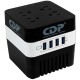 Regulador de Voltaje, CDP, RU-AVR 604, 600 VA, 300 W, 4 Contactos, 4 Puertos USB, Supresor de Picos