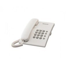 Teléfono Analógico, Panasonic, KX-TS500MEW, Alámbrico, Básico, 1 Línea, Blanco