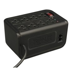 Regulador de Voltaje, Tripp Lite, VR1208R, 1200 VA, 500 W, 120 V, 8 Contactos, Supresor de Picos