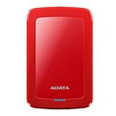 Disco Duro Portátil, Adata, AHV300-1TU31-CRD, 1 TB, USB 3.1, Rojo