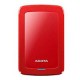 Disco Duro Portátil, Adata, AHV300-1TU31-CRD, 1 TB, USB 3.1, Rojo