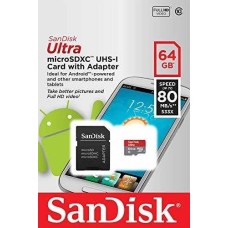 DUP_Memoria Micro SDXC, Sandisk Ultra 64GB UHS-I C10 80mb/s para Smartphone